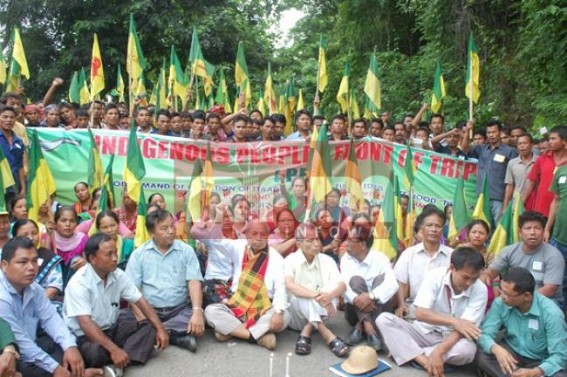 Tripura tribals blockade rail, road routes over statehood 